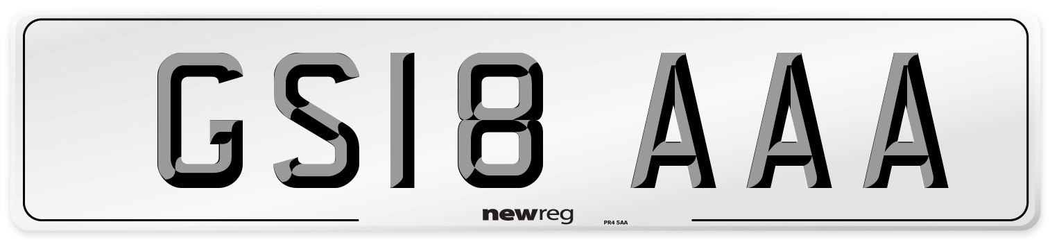 GS18 AAA Number Plate from New Reg